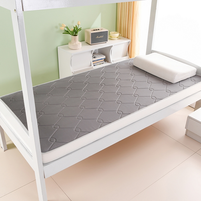 91家纺网 家纺一手货源 找家纺 美克家居 2025新款5D立体科技亲肤舒适简约居家磨毛立体边床垫学生床垫 立体床垫-大方灰