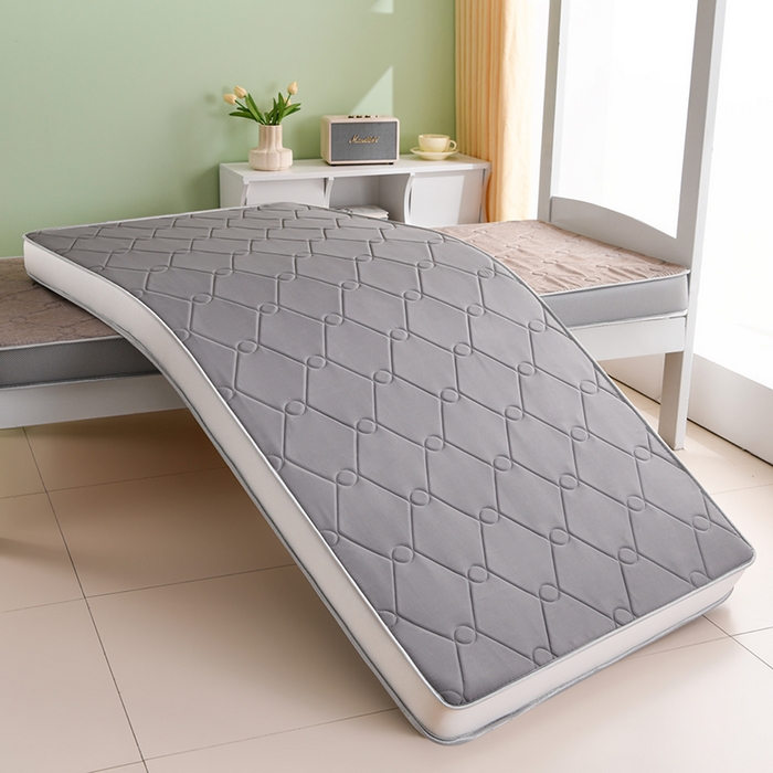 91家纺网 家纺一手货源 找家纺 美克家居 2025新款5D立体科技亲肤舒适简约居家磨毛立体边床垫学生床垫 立体床垫-大方灰