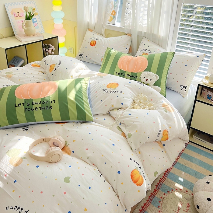 91家纺网 家纺一手货源 找家纺 （总）大麦乐田2025新款超柔大版印花四件套