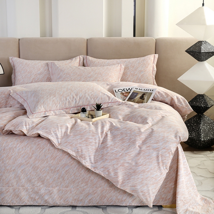 91家纺网 家纺一手货源 找家纺 金纱玉纺 2025年新款加厚四件套 阿华田-粉