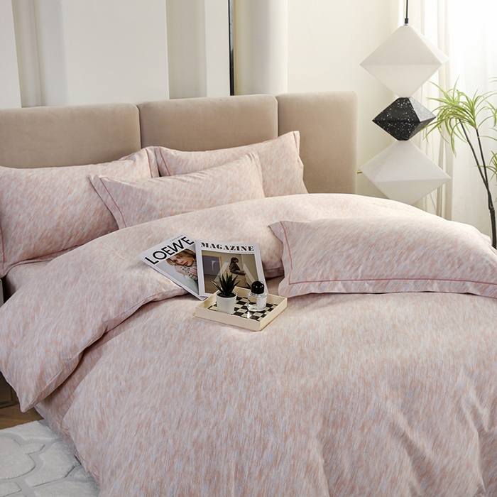 91家纺网 家纺一手货源 找家纺 金纱玉纺 2025年新款加厚四件套 阿华田-粉