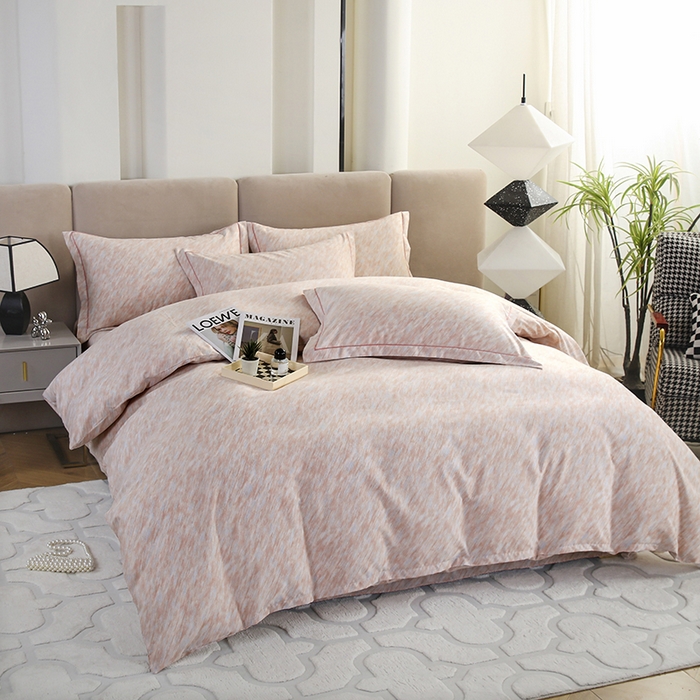 91家纺网 家纺一手货源 找家纺 金纱玉纺 2025年新款加厚四件套 阿华田-粉