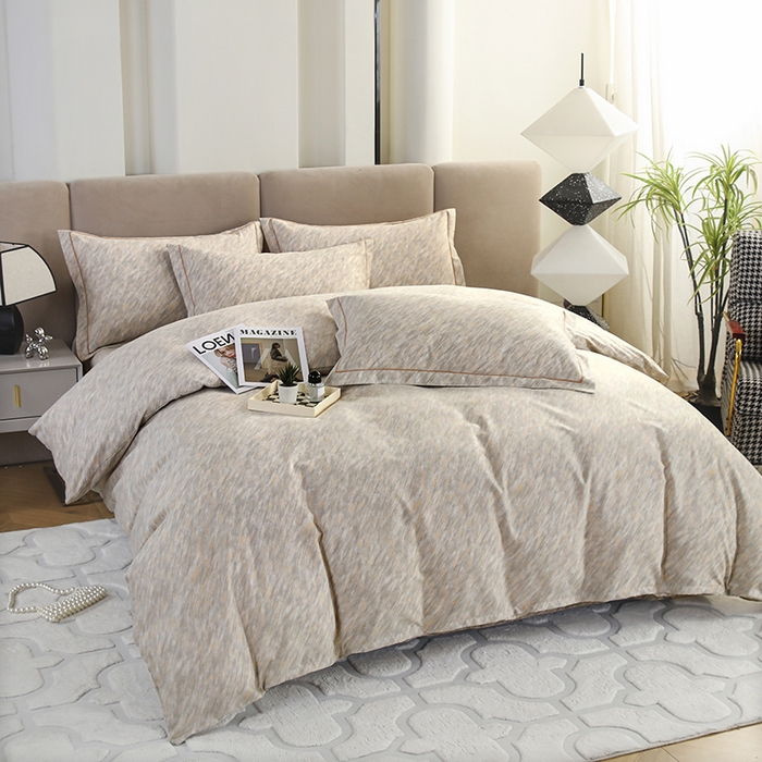 91家纺网 家纺一手货源 找家纺 金纱玉纺 2025年新款加厚四件套 阿华田-灰