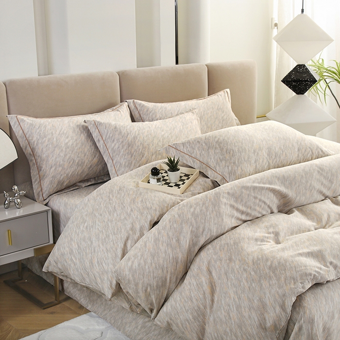 91家纺网 家纺一手货源 找家纺 金纱玉纺 2025年新款加厚四件套 阿华田-灰