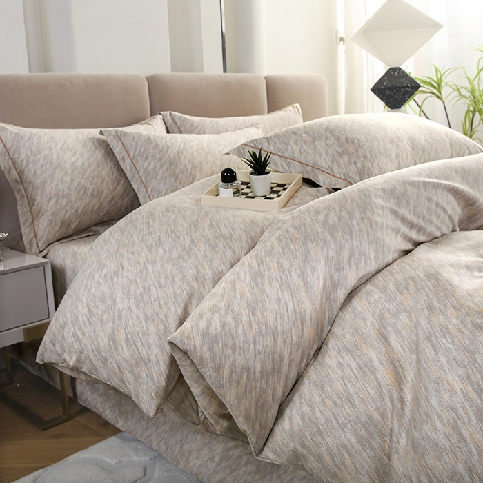 91家纺网 家纺一手货源 找家纺 金纱玉纺 2025年新款加厚四件套 阿华田-灰