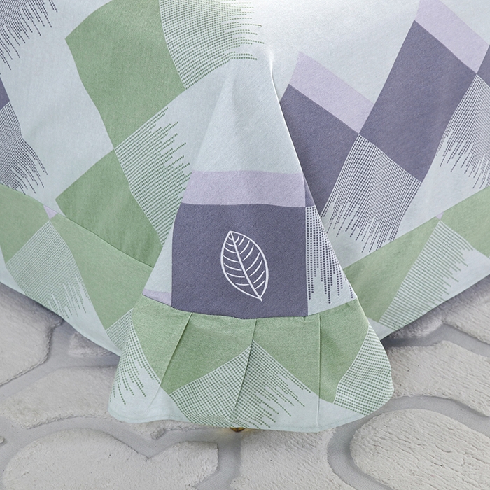 91家纺网 家纺一手货源 找家纺 金纱玉纺 2025年新款加厚四件套 晨曲-绿