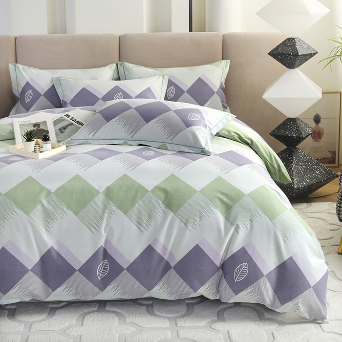 91家纺网 家纺一手货源 找家纺 金纱玉纺 2025年新款加厚四件套 晨曲-绿