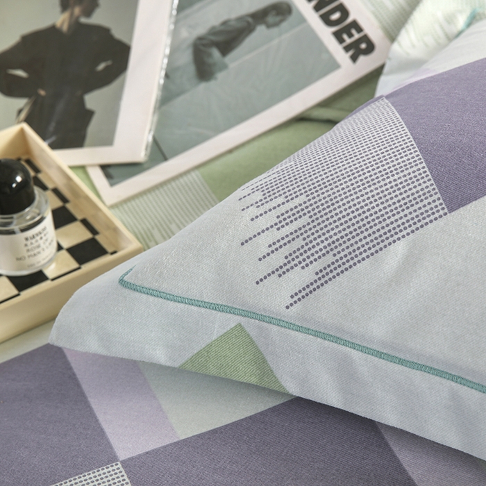 91家纺网 家纺一手货源 找家纺 金纱玉纺 2025年新款加厚四件套 晨曲-绿