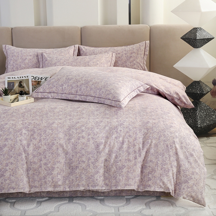 91家纺网 家纺一手货源 找家纺 金纱玉纺 2025年新款加厚四件套 风信-紫