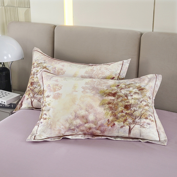 91家纺网 家纺一手货源 找家纺 金纱玉纺 2025年新款加厚四件套 绿韵-紫