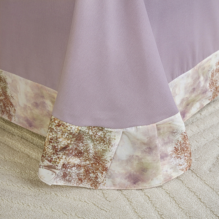 91家纺网 家纺一手货源 找家纺 金纱玉纺 2025年新款加厚四件套 绿韵-紫