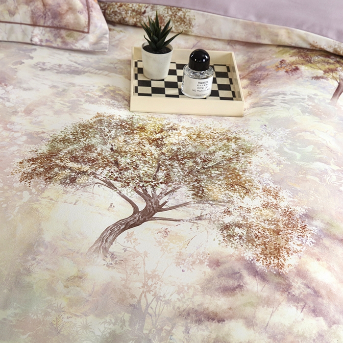 91家纺网 家纺一手货源 找家纺 金纱玉纺 2025年新款加厚四件套 绿韵-紫