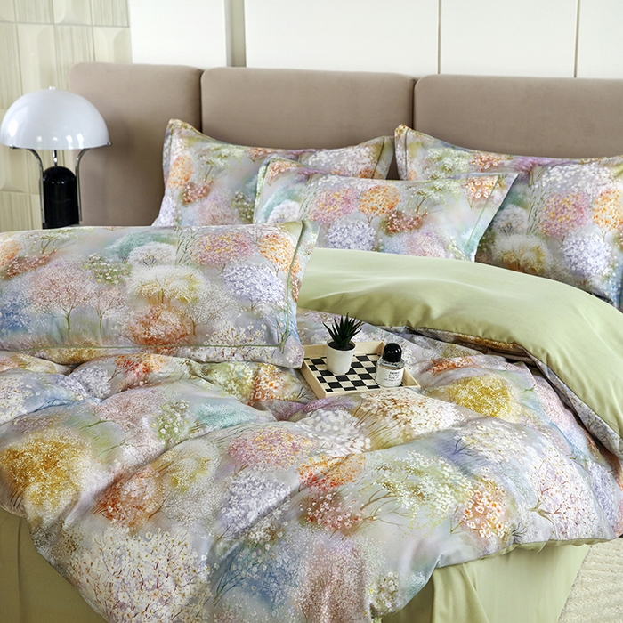 91家纺网 家纺一手货源 找家纺 金纱玉纺 2025年新款加厚四件套 琼林玉树-绿