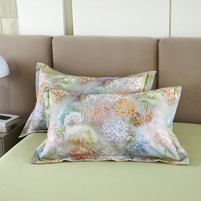 91家纺网 家纺一手货源 找家纺 金纱玉纺 2025年新款加厚四件套 琼林玉树-绿