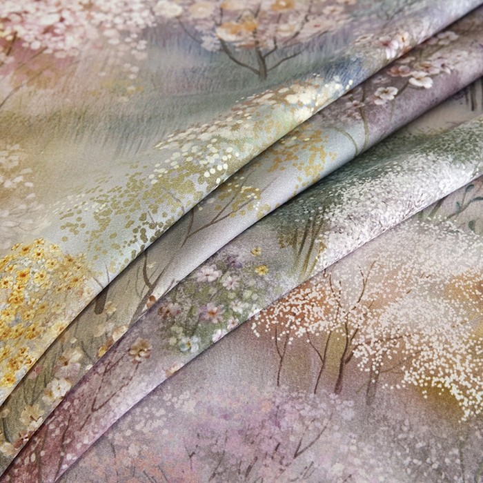 91家纺网 家纺一手货源 找家纺 金纱玉纺 2025数码印花加厚四件套 琼林玉树-紫