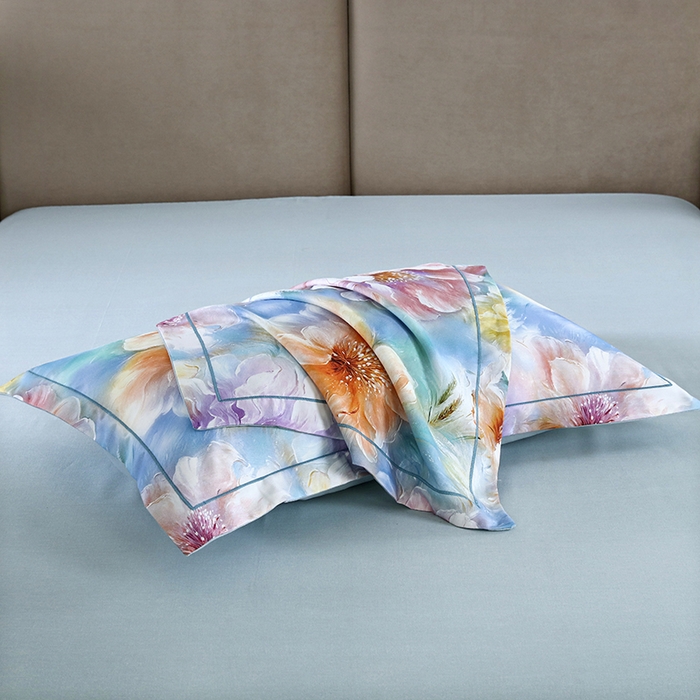 91家纺网 家纺一手货源 找家纺 金纱玉纺 2025年新款加厚四件套 似锦繁花-兰