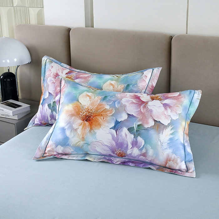 91家纺网 家纺一手货源 找家纺 金纱玉纺 2025年新款加厚四件套 似锦繁花-兰