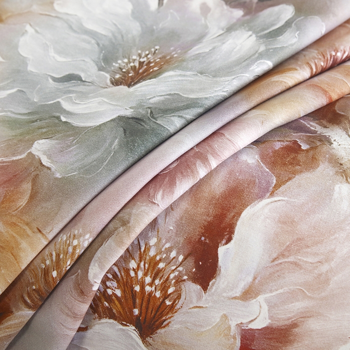 91家纺网 家纺一手货源 找家纺 金纱玉纺 2025数码印花加厚四件套 似锦繁花-紫