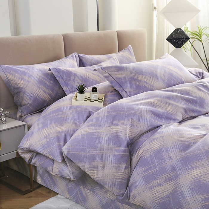 91家纺网 家纺一手货源 找家纺 金纱玉纺 2025年新款加厚四件套 维也纳-紫