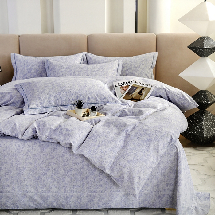 91家纺网 家纺一手货源 找家纺 金纱玉纺 2025年新款加厚四件套 月影-灰