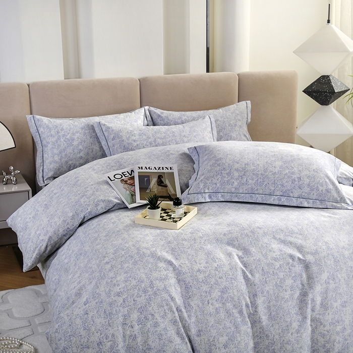 91家纺网 家纺一手货源 找家纺 金纱玉纺 2025年新款加厚四件套 月影-灰