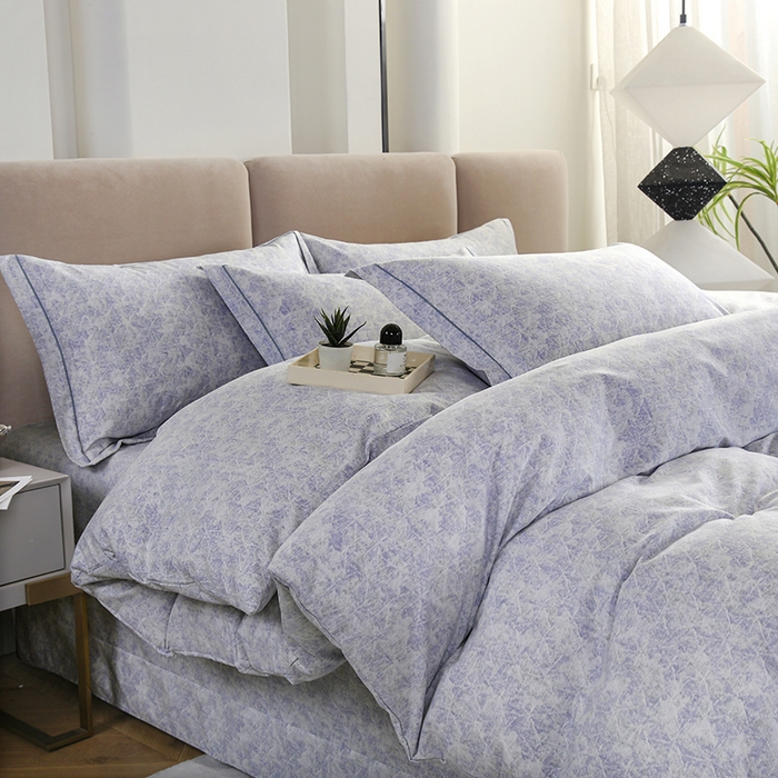 91家纺网 家纺一手货源 找家纺 金纱玉纺 2025年新款加厚四件套 月影-灰