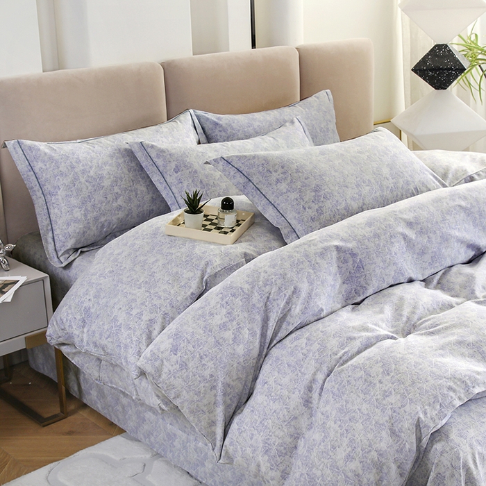 91家纺网 家纺一手货源 找家纺 金纱玉纺 2025年新款加厚四件套 月影-灰