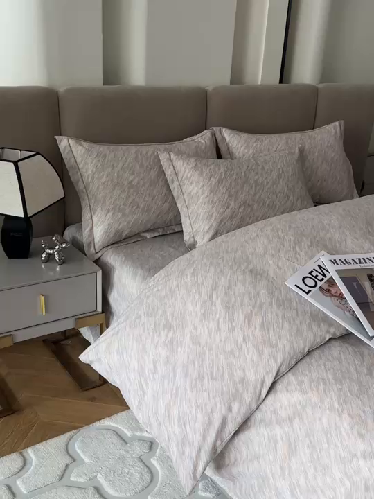 91家纺网 家纺一手货源 找家纺 金纱玉纺 2025年新款加厚四件套 阿华田-灰