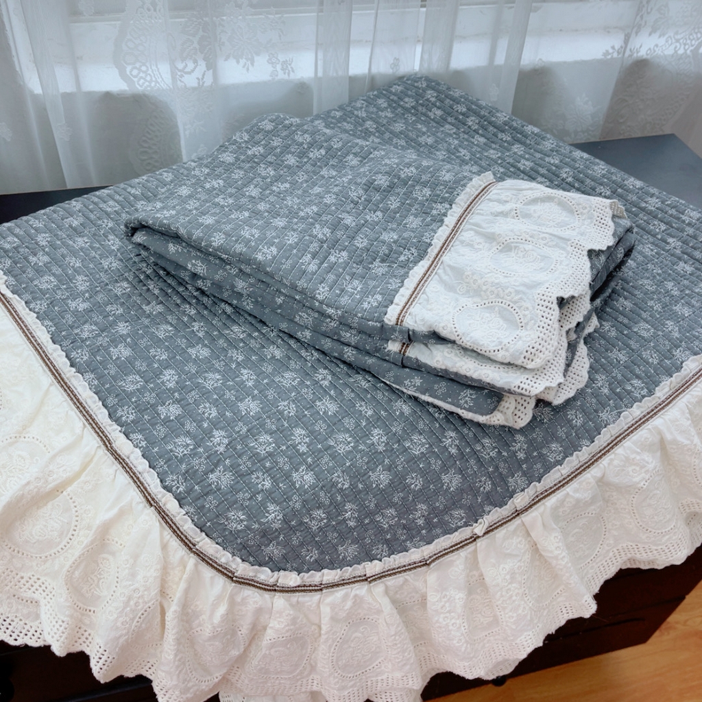 91家纺网 家纺一手货源 找家纺 （总）暖居 2025新款法式13370高密小碎花40支全棉纯棉床盖四件套