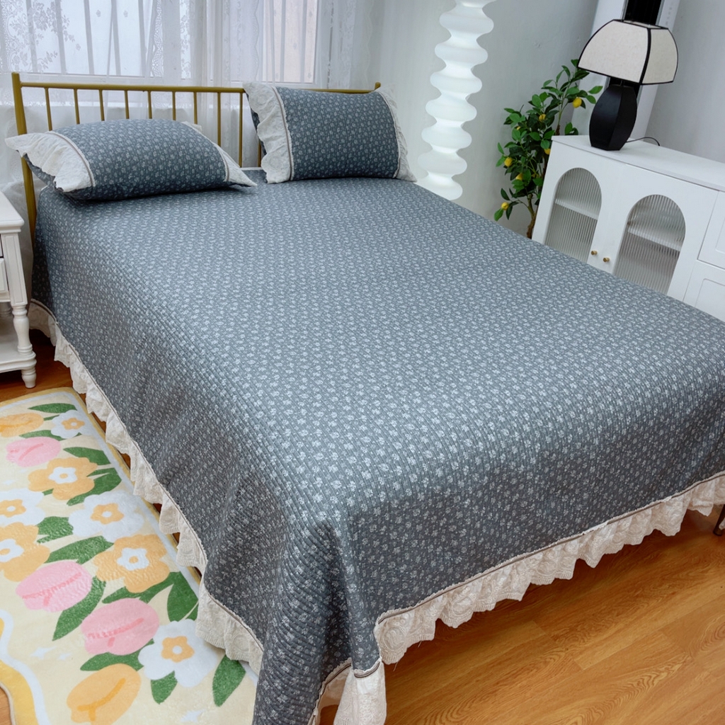 91家纺网 家纺一手货源 找家纺 暖居 2025新款法式13370高密小碎花40支全棉纯棉床盖四件套 艾多利