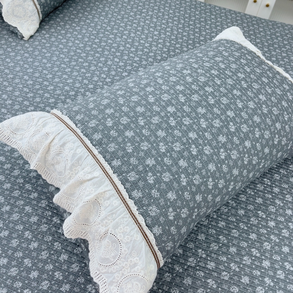 91家纺网 家纺一手货源 找家纺 暖居 2025新款法式13370高密小碎花40支全棉纯棉床盖四件套 艾多利