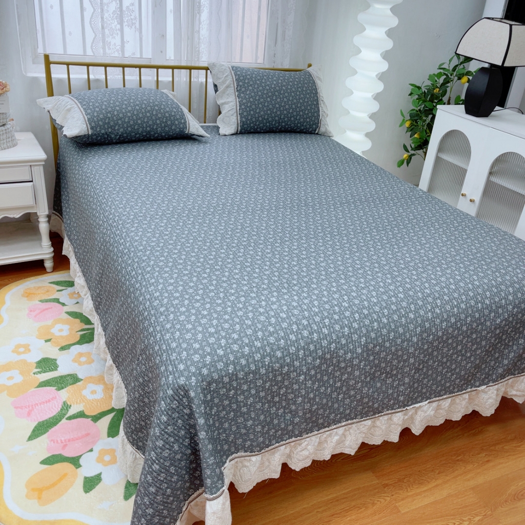 91家纺网 家纺一手货源 找家纺 暖居 2025新款法式13370高密小碎花40支全棉纯棉床盖四件套 艾多利