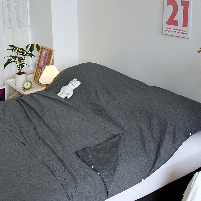 91家纺网 家纺一手货源 找家纺 猪先生2025新款全棉水洗棉旅行隔脏睡袋 灰色