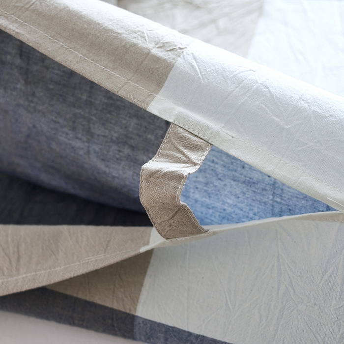 91家纺网 家纺一手货源 找家纺 猪先生2025新款全棉水洗棉旅行隔脏睡袋 蓝白大格