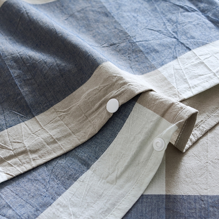 91家纺网 家纺一手货源 找家纺 猪先生2025新款全棉水洗棉旅行隔脏睡袋 蓝白大格