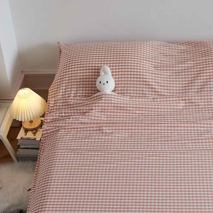 91家纺网 家纺一手货源 找家纺 猪先生2025新款全棉水洗棉旅行隔脏睡袋 蜜粉小格