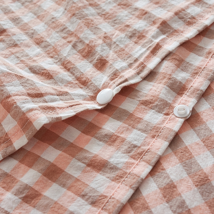 91家纺网 家纺一手货源 找家纺 猪先生2025新款全棉水洗棉旅行隔脏睡袋 蜜粉小格