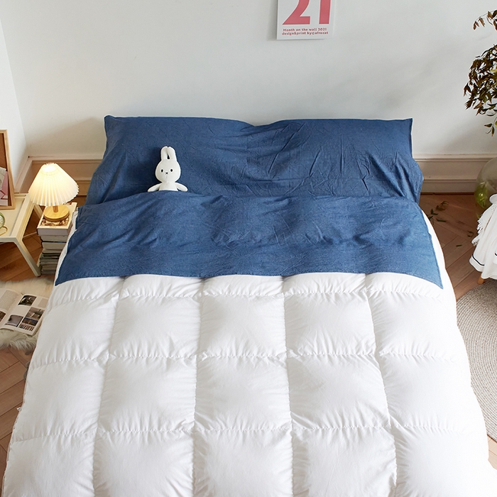 91家纺网 家纺一手货源 找家纺 猪先生2025新款全棉水洗棉旅行隔脏睡袋 牛仔蓝