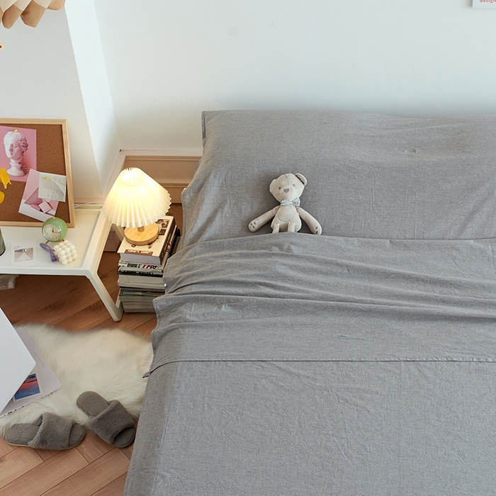 91家纺网 家纺一手货源 找家纺 猪先生2025新款全棉水洗棉旅行隔脏睡袋 浅灰