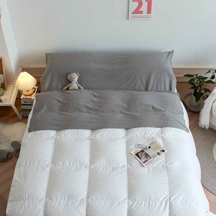 91家纺网 家纺一手货源 找家纺 猪先生2025新款全棉水洗棉旅行隔脏睡袋 浅灰