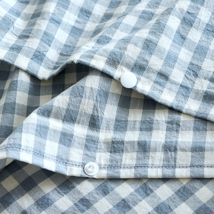 91家纺网 家纺一手货源 找家纺 猪先生2025新款全棉水洗棉旅行隔脏睡袋 天蓝小格