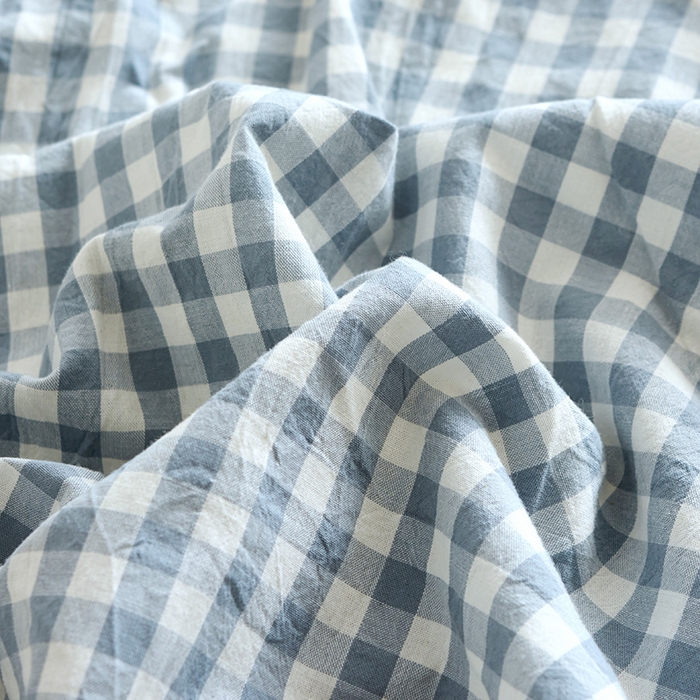 91家纺网 家纺一手货源 找家纺 猪先生2025新款全棉水洗棉旅行隔脏睡袋 天蓝小格