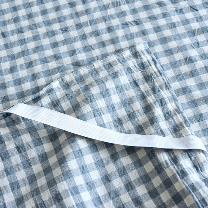 91家纺网 家纺一手货源 找家纺 猪先生2025新款全棉水洗棉旅行隔脏睡袋 天蓝小格