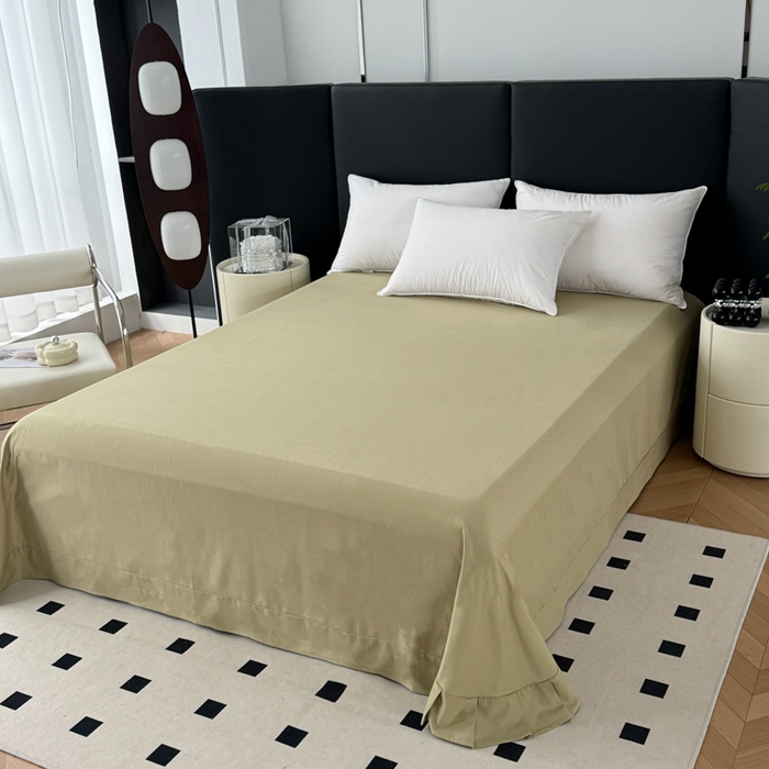 艾迪尚家纺 2025新款云感超柔全棉磨毛印花单品床单系列 碧瑶-绿