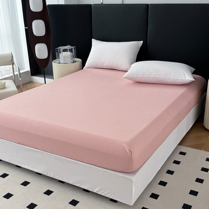 91家纺网 家纺一手货源 找家纺 艾迪尚家纺 2025新款云感超柔全棉磨毛印花单品床笠系列 夕月-粉