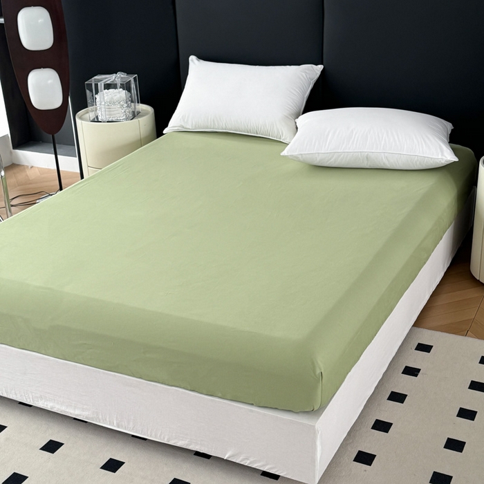 91家纺网 家纺一手货源 找家纺 艾迪尚家纺 2025新款云感超柔全棉磨毛印花单品床笠系列 芳菲-绿