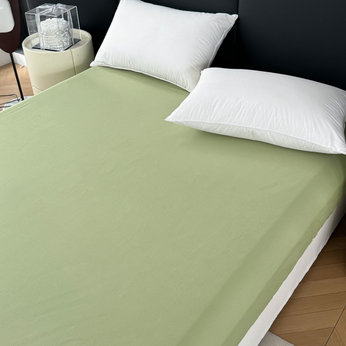 91家纺网 家纺一手货源 找家纺 艾迪尚家纺 2025新款云感超柔全棉磨毛印花单品床笠系列 芳菲-绿