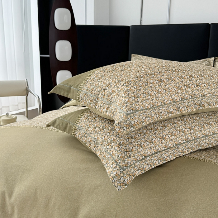 91家纺网 家纺一手货源 找家纺 艾迪尚家纺 2025新款云感超柔全棉磨毛印花单品被套系列 碧瑶-绿