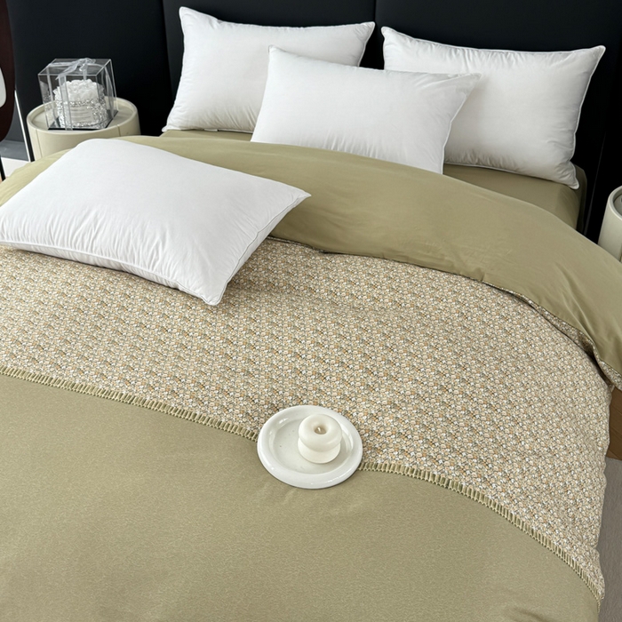 91家纺网 家纺一手货源 找家纺 艾迪尚家纺 2025新款云感超柔全棉磨毛印花单品枕套系列 碧瑶-绿