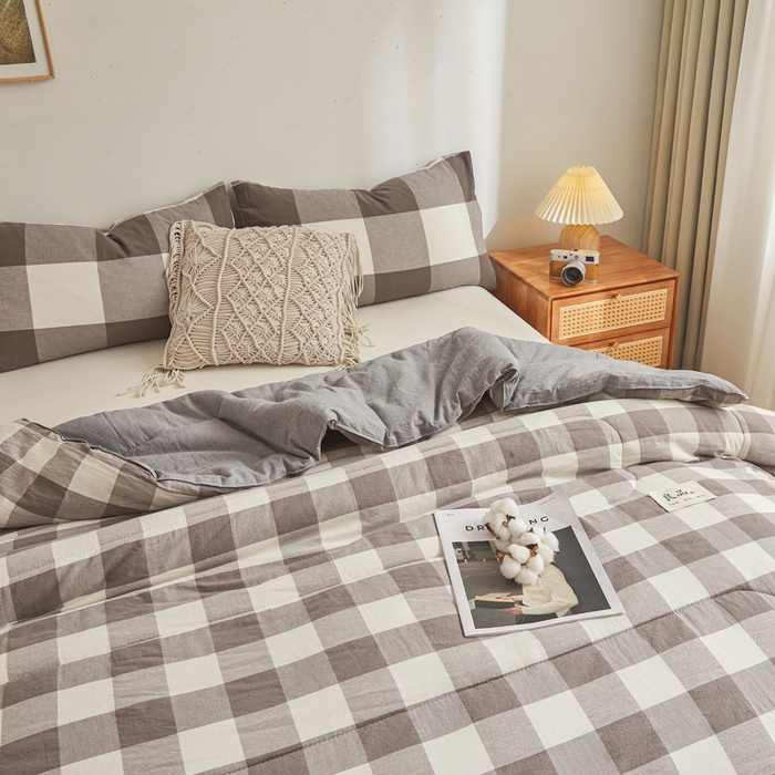 91家纺网 家纺一手货源 找家纺 梦初语2025新款棉花被新疆棉花被棉絮春秋被冬被学生单人宿舍棉被褥被子被芯四季  灰中格